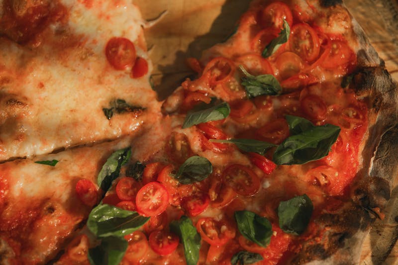 Baked eggplant parmigiana with mozzarella and tomato sauce