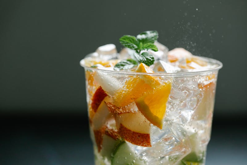 Fresh squeezed house lemonade with mint